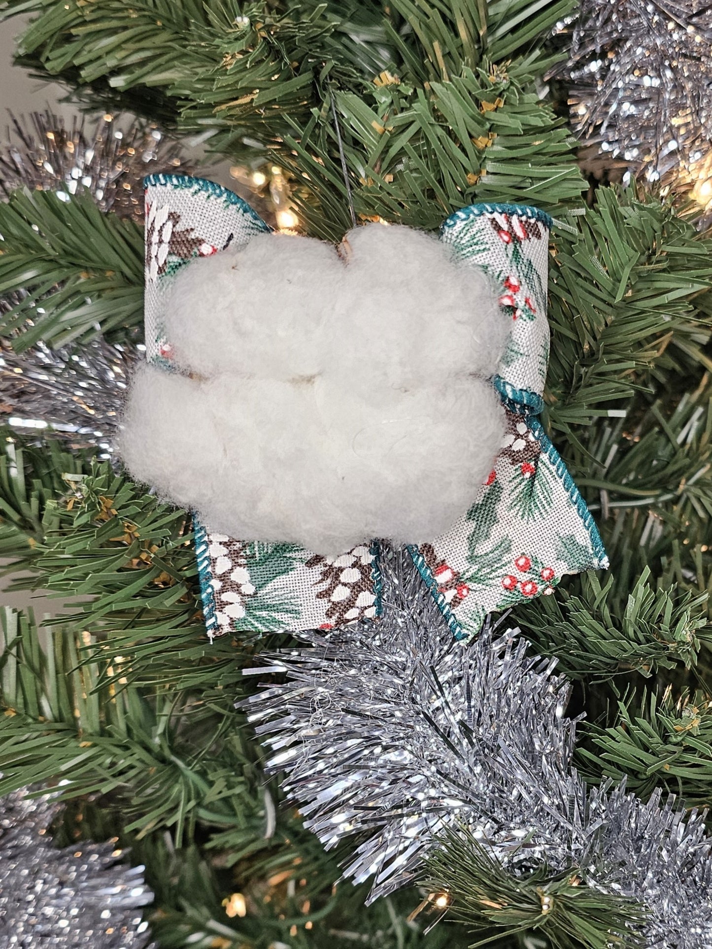 Cotton Boll Christmas Tree Ornament