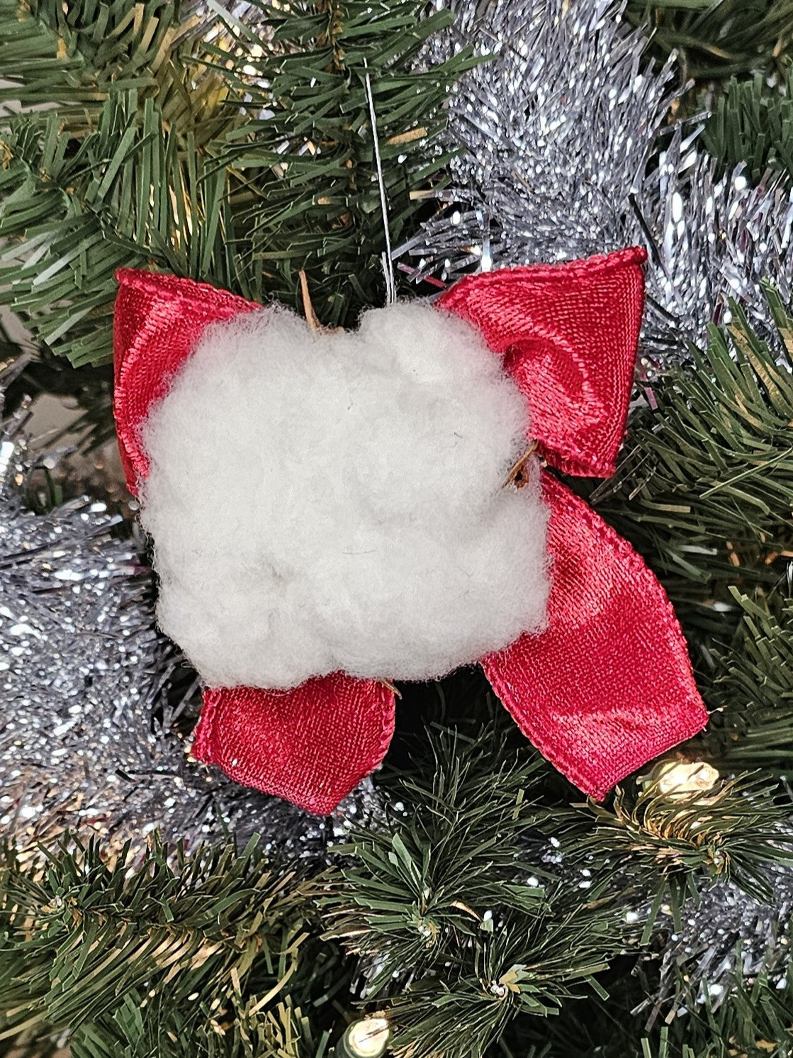 Cotton Boll Christmas Tree Ornament