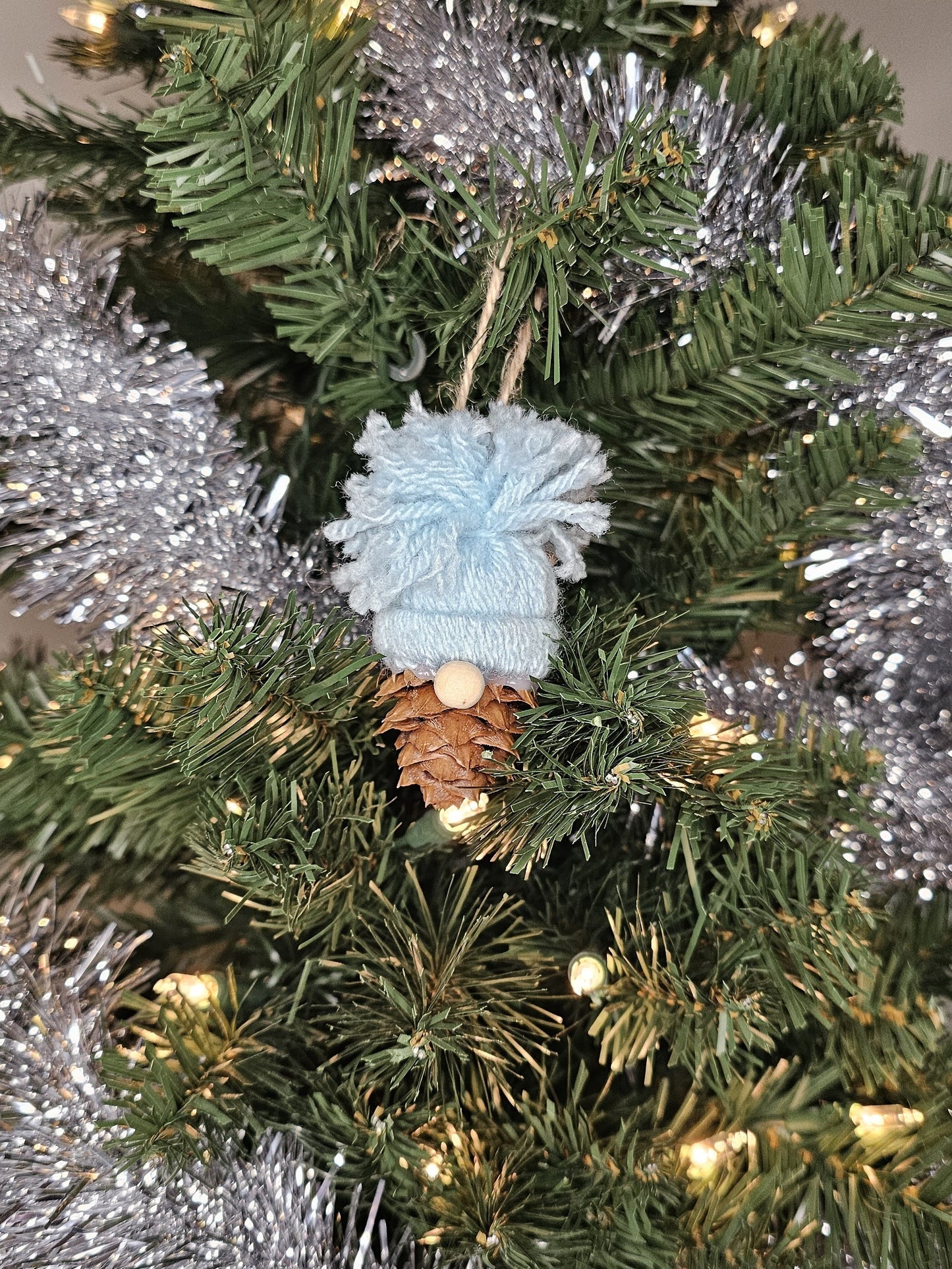 Foraged Hemlock Cone Gnome Christmas Tree Ornament