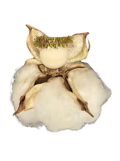Cotton Boll Angel Tree Ornament