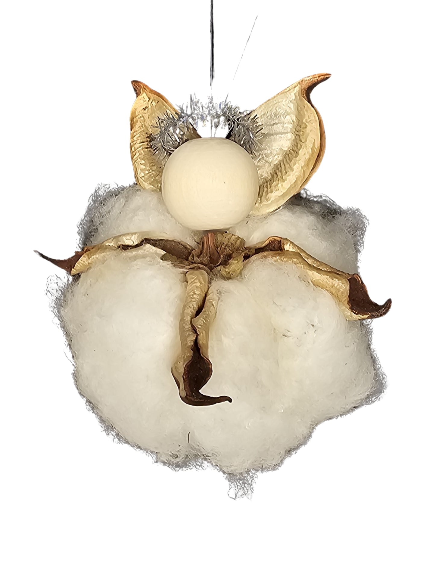 Cotton Boll Angel Tree Ornament