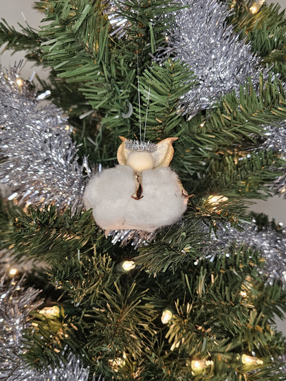 Cotton Boll Angel Tree Ornament