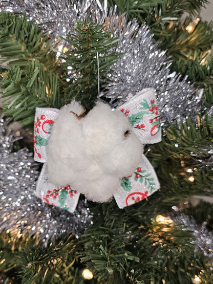 Cotton Boll Christmas Tree Ornament